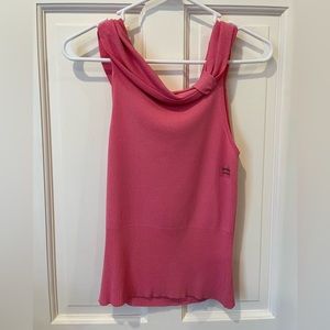 Petit XS pink sleeveless cowl neck sweater. NWT.